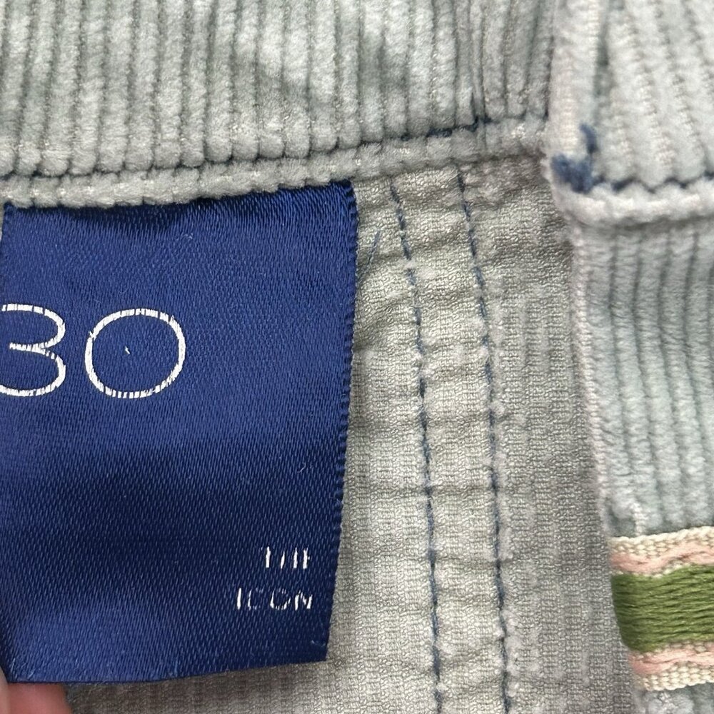Anthropologie Pilcro 30 The Icon Mid-Rise Corduroy Chop Pocket Flare Jeans Green - Picture 8 of 16
